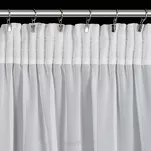 Firana na taśmie 140x270 HERA biała z szyfonu z szampańskim nadrukiem marmurkowym - 9