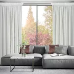 Firana na taśmie 140x270 HERA biała z szyfonu z szampańskim nadrukiem marmurkowym - 11