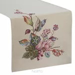 Bieżnik gobelinowy 45x140 1215 naturalny z wzorem kwiatowym - 5