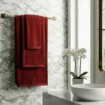 Komplet ręczników EVI Pierre Cardin ceglane zdobione bordiurą w kolorze ręcznika - 6