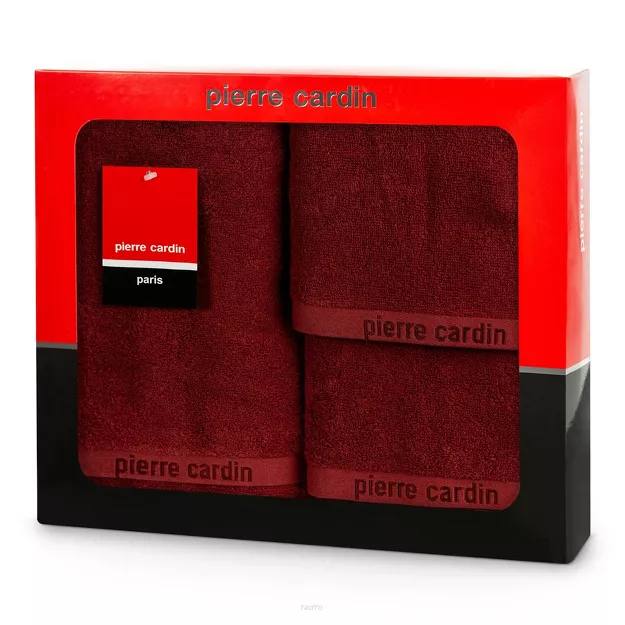 Komplet Ręczników EVI Pierre Cardin ceglane zdobione bordiurą w kolorze ręcznika 430 g/m2