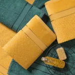 Ręcznik bawełniany 90x150 JESSI granatowy z fakturą krateczki i gładką welurową bordiurą - 8