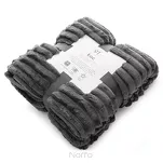 Koc na fotel 70x160 SOFT stalowy puszysty typu flano z wytłaczanym wzorem Design 91 - 5