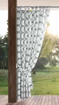 Zasłona na taras 155x220 GARDEN 16 biała na szelkach zapinanymi na rzepy wodoodporna styl morski - 10