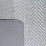 Narzuta welwetowa 170x210 SOFIA srebrna pikowana w gęstą jodełkę - 2