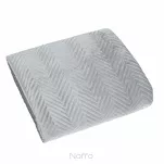 Narzuta welwetowa 170x210 SOFIA srebrna pikowana w gęstą jodełkę - 3