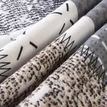 Pościel flanelowa 180x200 31511/2 szara patchworkowy wzór - 3