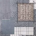 Pościel flanelowa 180x200 31511/2 szara patchworkowy wzór - 2