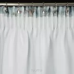 Zasłona na taśmie 140x270 GRACJA zaciemniająca stalowa z wzorem białych kwiatów magnolii - 9