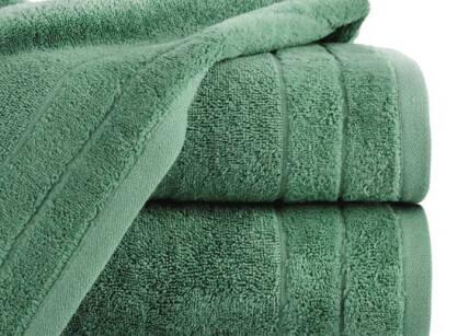 Ręcznik bawełniany 30x50 DAMLA zielony gładki z subtelną bordiurą