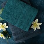 Ręcznik 50x90 ALINE turkusowy z wypukłą tkaną bordiurą 500 g/m2 - 4