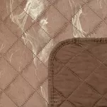 Narzuta welwetowa 220x240 LUIZ 6 ciemny beż pikowana ze złotym przecieranym wzorem efekt 3D Design 91 - 3