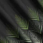 Zasłona na taśmie 140x270 ANGELINA welwetowa z geometrycznym oliwkowym nadrukiem - 5