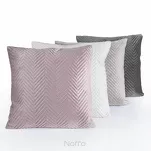 Poszewka welwetowa 45x45 Sofia brązowa pikowana w gęstą jodełkę - 2