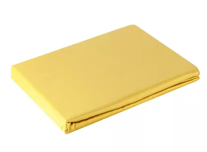 Prześcieradło satyna bawełniana bez gumki NOVA 1 musztardowe 220x210