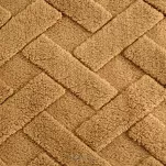 Koc 150x200 CARO miodowy puszysty typu flano z wytłaczanym wzorem Design 91 - 2