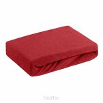 Prześcieradło z bawełny frotte z gumką czerwone 160x200 Design 91 - 5