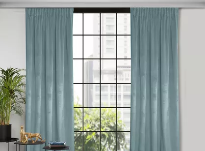 Zasłona na taśmie 135x300 ROSA welwetowa morska Design 91