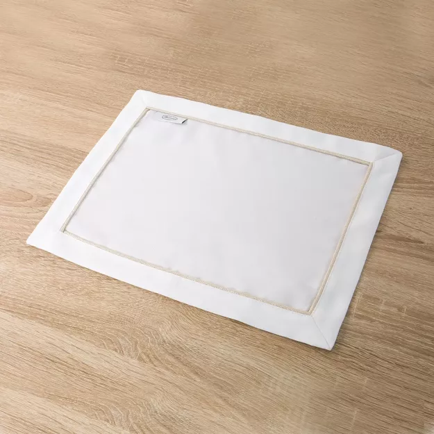 Serwetka 30x40 MADELE biała zdobiona złotą lamówką 4 szt.