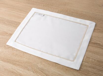 Serwetka 30x40 MADELE biała zdobiona złotą lamówką 4 szt.