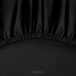 Prześcieradło z bawełny renforce z gumką 160x200 czarne BASIC - 2