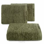 Ręcznik 50x90 EVI Pierre Cardin ciemna oliwka zdobiony bordiurą w kolorze ręcznika z logo marki 430 g/m2 - 4