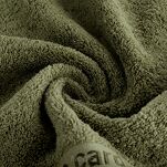 Ręcznik 50x90 EVI Pierre Cardin ciemna oliwka zdobiony bordiurą w kolorze ręcznika z logo marki 430 g/m2 - 3