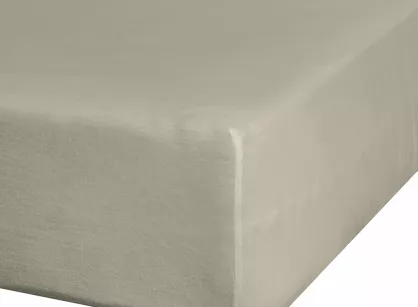 Prześcieradło z bawełny jersey 3 z gumką beżowe 220x200
