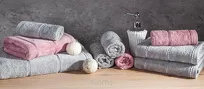 Ręcznik 30x50 MARI ciemna zieleń z welurową bordiurą w pasy 500 g/m2 - 8