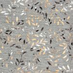 Zasłona na przelotkach 140x250 TERRY biała z etaminy z wzorem miedzianych listków - 2