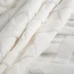 Poszewka 45x45 CARO kremowa puszysta typu flano z wytłaczanym wzorem Design 91 - 6