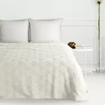 Poszewka 45x45 CARO kremowa puszysta typu flano z wytłaczanym wzorem Design 91 - 10