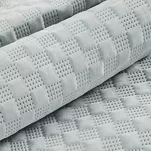 Narzuta welwetowa 170x210 SOFIA 4 srebrna pikowana w dużą gęstą jodełkę - 2