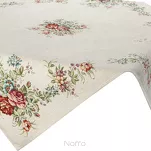Nakładka gobelinowa 100x100 1233 naturalna z wzorem kwiatowym - 4