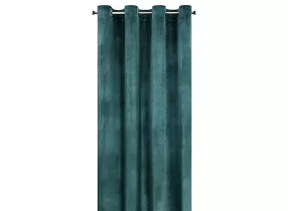 Zasłona gotowa na przelotkach 140x250 ROSA welwetowa ciemny niebieski Design 91