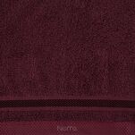 Ręcznik 100x150 ABBIE bordowy  z żakardową błyszczącą bordiurą w pasy z delikatną krateczką 500 g/m2 - 3
