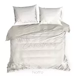 Pościel świąteczna 220x200 SNOWFLAKE jasny beż zimowa sceneria z mikrowłókna - 4