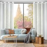 Firana na przelotkach 140x250 TIRSA biała z matowej tkaniny - 7