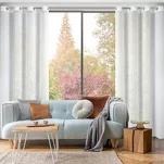 Firana na przelotkach 140x250 TIRSA biała z matowej tkaniny - 8