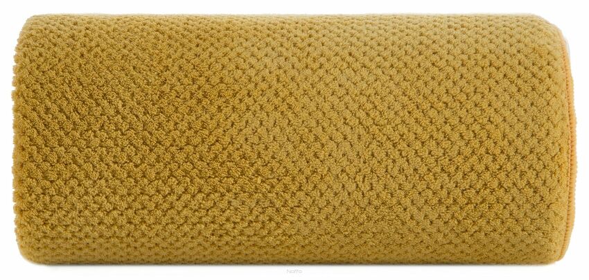 Ręcznik szybkoschnący 50x90 ZOE 1 musztardowy z mikrofibry o ryżowej strukturze