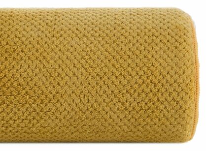 Ręcznik szybkoschnący 50x90 ZOE 1 musztardowy z mikrofibry o ryżowej strukturze
