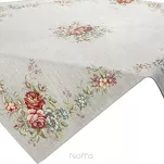 Nakładka gobelinowa 100x100 1233 popielata z wzorem kwiatowym - 4