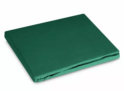Prześcieradło z bawełny renforce z gumką 140x200 zielone BASIC