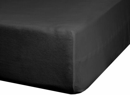 Prześcieradło z satyny bawełnianej z gumką NOVA 3 czarne 220x200