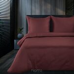 Pościel z makosatyny 160x200 ELEGANT 1H Eva Minge bordowa z ozdobną kantą i haftem - 6