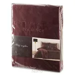 Pościel z makosatyny 160x200 ELEGANT 1H Eva Minge bordowa z ozdobną kantą i haftem - 7