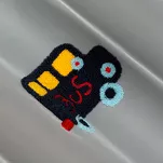 Firana na przelotkach 140x250 ALVIN biała z haftem dziecięcym w samochodziki - 3