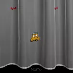 Firana na przelotkach 140x250 ALVIN biała z haftem dziecięcym w samochodziki - 7