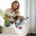 Firana na przelotkach 140x250 ALVIN biała z haftem dziecięcym w samochodziki - 13