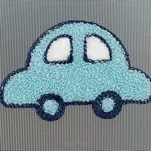 Firana na przelotkach 140x250 ALVIN biała z haftem dziecięcym w samochodziki - 2